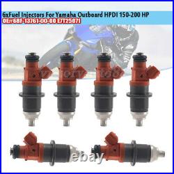 68F-13761-00-00 Set of 6 Fuel Injector E7T25071 Fit Yamaha Outboard Hpdi