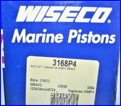 Wiseco 3168P4 Yamaha Marine Boat Outboard Engine Motor Piston Kit NEW