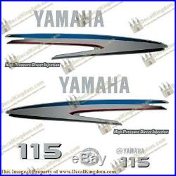 Yamaha 115hp Outboard Decal Kit (4-stroke or HPDI) 3M Marine Grade