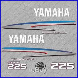 Yamaha 225 HP HPDI Two 2 Stroke Outboard Engine Decals Sticker Set reproduction